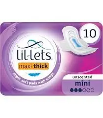 LIL-LETS MAXI THICK 10 MINI UNSCENTED