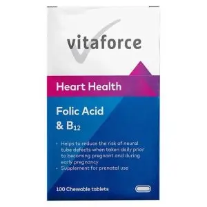 FOLIC ACID & B12 TABS 100 VITAFORCE