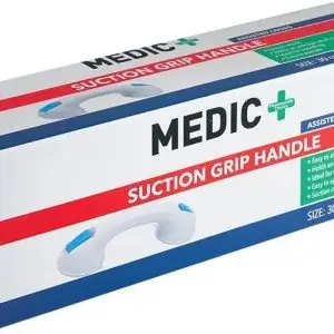 MEDIC GRAB HANDLE PLASTIC WITH SUCTION 30CM