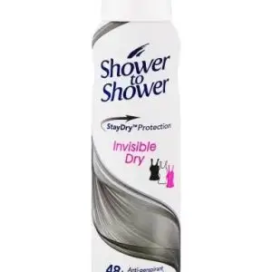 SHOWER TO SHOWER DEO F 150ML INVISIBLE DRY
