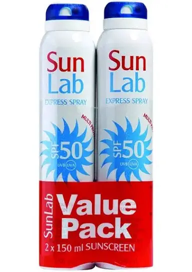 SUNLAB AERO SPF50 2X150ML VALUE PACK
