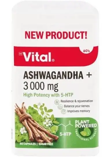 VITAL ASHWAGANDHA PLUS CAPS 60