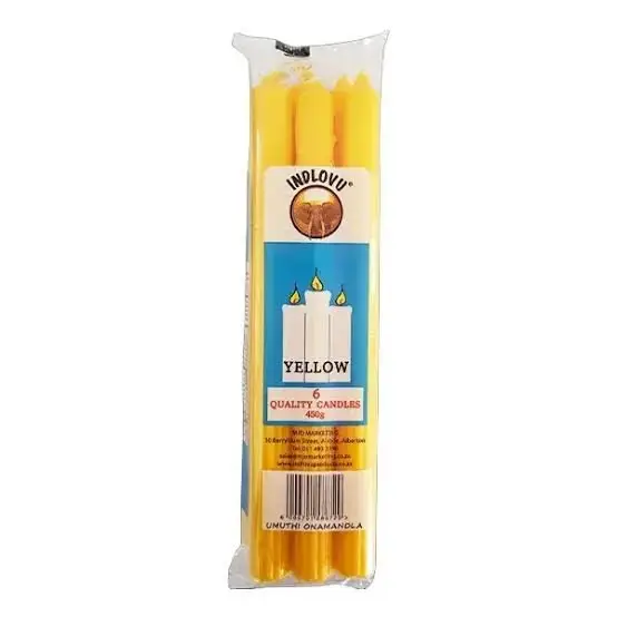 INDLOVU CANDLE YELLOW 450G