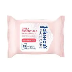 JOHNSON'S DAILY ESSENTIALS FACE WIPES 25