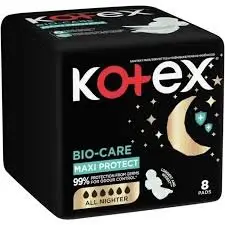 KOTEX BIO-CARE MAXI 8 NIGHT