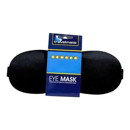 BASICS TRAVEL EYE MASK BLACK 22.3X8.7CM