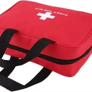 FIRST AID KIT IN RED BAG CLINIHEALTH