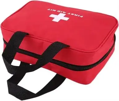 FIRST AID KIT IN RED BAG CLINIHEALTH