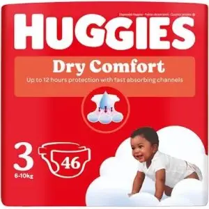 HUGGIES DRY COMF 3 VP 46