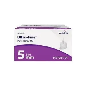 BD ULTRAFINE NEEDLE 5MMX31G 20X7