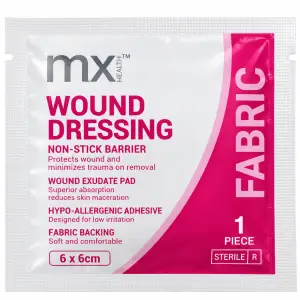 MX WOUND DRESS FABRIC 6X6CM 1