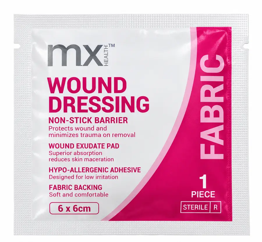 MX WOUND DRESS FABRIC 6X6CM 1