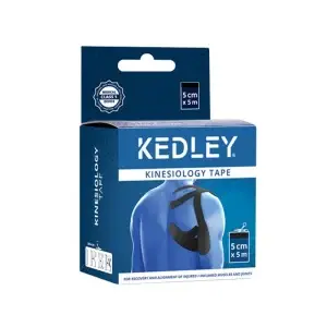 KEDLEY KINESIO SPORTS TAPE 5CM BLACK