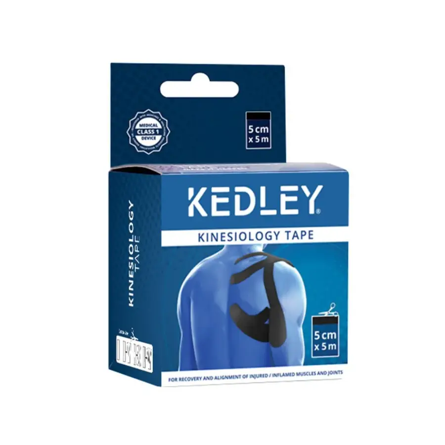 KEDLEY KINESIO SPORTS TAPE 5CM BLACK